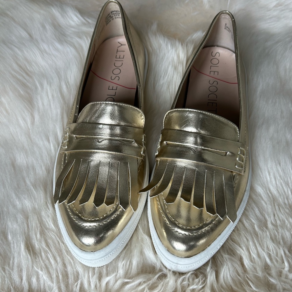 Gold Loafers